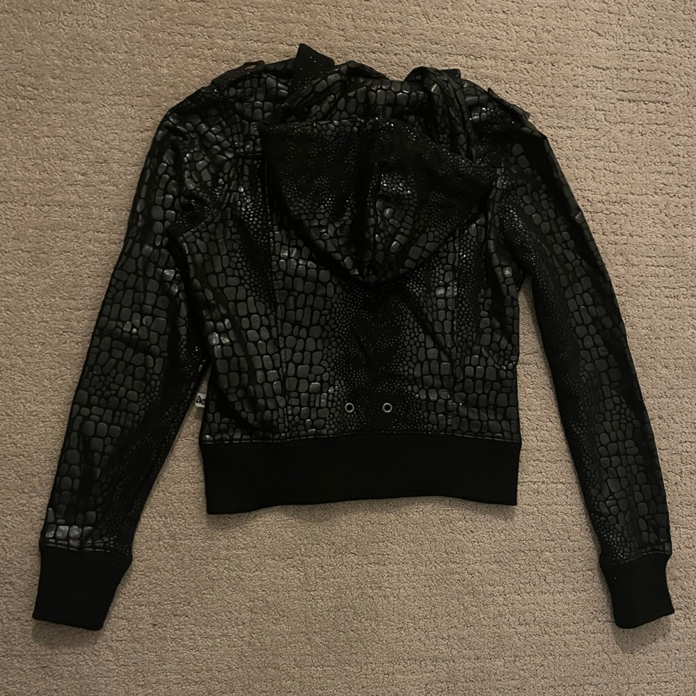 Black Shiny Zip Up - Picture 5 of 8